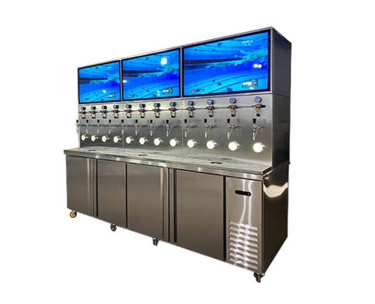 Muro de vino integrado de doble pólvora